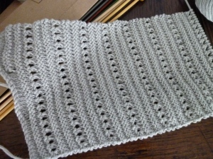 rib knitted sideways for sweater welt
